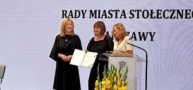 Ludwika Chewińska z nagrodą m.st. Warszawy
